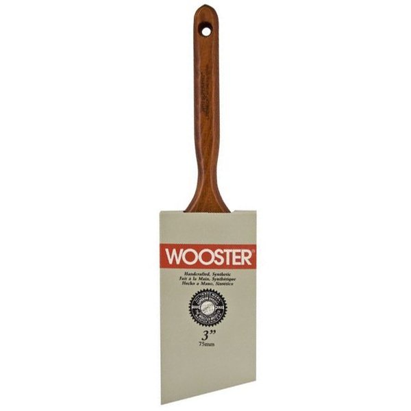 Wooster 3" Angle Sash Paint Brush, Nylon/Polyester Bristle, Wood Handle J4112